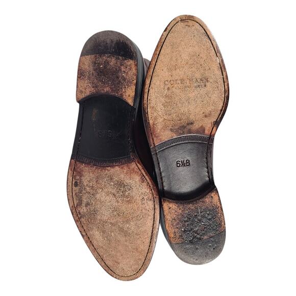 Cole Haan Country Brown Leather Tall Pull On Boots 6 1/2 B - Picture 4 of 5